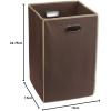 Simple Houseware Foldable Closet Laundry Hamper Basket, Black(Brown)