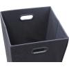 Simple Houseware Foldable Closet Laundry Hamper Basket, Black(Dark Grey)