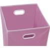 Simple Houseware Foldable Closet Laundry Hamper Basket, Black(Pink)