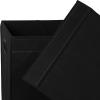 Simple Houseware Foldable Laundry Hamper Basket with Lid, Black(Black)