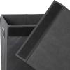 Simple Houseware Foldable Laundry Hamper Basket with Lid, Black(Dark Grey)