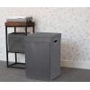 Simple Houseware Foldable Laundry Hamper Basket with Lid, Black(Dark Grey)