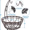Simple Houseware Fruit Basket Bowl with Banana Tree Hanger, Chrome Finish(Bronze)