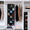 Simple Houseware Hanging Closet Organizers 24 Section Shoe Shelves, Gray(Black)