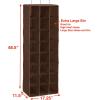 Simple Houseware Hanging Closet Organizers 24 Section Shoe Shelves, Gray(Brown)