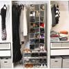 Simple Houseware Hanging Closet Organizers 24 Section Shoe Shelves, Gray(Grey)