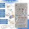 Simple Houseware Hanging Jewelry Storage Organizer, 80-Pocket with 5 Sizes for All Types of Accessories, Gray(2 Pack)