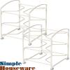 Simple Houseware Kitchen Box Organizer Wrap Rack Foil Holder, White, Set of 2(White)