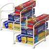 Simple Houseware Kitchen Box Organizer Wrap Rack Foil Holder, White, Set of 2(White)