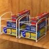 Simple Houseware Kitchen Box Organizer Wrap Rack Foil Holder, White, Set of 2(White)