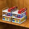 Simple Houseware Kitchen Wrap Organizer Storage Height Adjustable Rack, White(White)