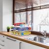 Simple Houseware Kitchen Wrap Organizer Storage Height Adjustable Rack, White(White)