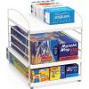 Simple Houseware Kitchen Wrap Organizer Storage Height Adjustable Rack, White(White)