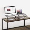 Simple Houseware Mesh Monitor Stand Riser, Black, 2 Pack