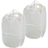 Simple Houseware Mesh Pop-Up Laundry Hamper Basket with Side Pocket, Black – 2 Pack(Gray)