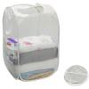 Simple Houseware Mesh Pop-Up Laundry Hamper Basket with Side Pocket, Black – 2 Pack(Gray)
