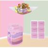Simple Houseware Mesh Pop-Up Laundry Hamper Basket with Side Pocket, Black – 2 Pack(Pink)