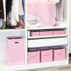 Simple Houseware Mesh Pop-Up Laundry Hamper Basket with Side Pocket, Black – 2 Pack(Pink)