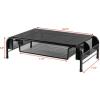 Simple Houseware Metal Desk Monitor Stand Riser with Organizer Drawer, Black, 2 Packs