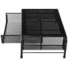 Simple Houseware Metal Desk Monitor Stand Riser with Organizer Drawer, Black(Black)