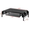 Simple Houseware Metal Desk Monitor Stand Riser with Organizer Drawer, Black(Black)