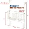 Simple Houseware Over-The-Door/Wall-Mount Ironing Board Holder, Chrome(White)