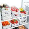 Simple Houseware Plastic Stackable Storage Basket Pantry Organizer, 6 Pack, 14.5″ x 8.5″ x 3.5″, White(White)