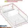 Simple Houseware Pull-Out Cabinet Sliding Basket Organizer, 17.2″ D x 9.7″ W x 5″ H – White, Ideal for Kitchen and Bathroom Cabinet Storage, Under Sink or Pantry Organization(White)