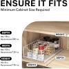 Simple Houseware Pull-Out Cabinet Sliding Basket Organizer, 17.2″ D x 9.7″ W x 5″ H – White, Ideal for Kitchen and Bathroom Cabinet Storage, Under Sink or Pantry Organization(White)