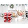 Simple Houseware Soda Can Organizer Stackable Rack Dispenser for Pantry/Refrigerator, 4 Pack, White(Chrome)
