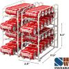 Simple Houseware Soda Can Organizer Stackable Rack Dispenser for Pantry/Refrigerator, 4 Pack, White(White)