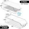 Simple Houseware Soda Can Organizer and Dispenser for Refrigerator / Pantry, Clear, Set of 2(4 Pack)
