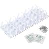Simple Houseware Spice Gripper Clips Strips Cabinet Holder – 4 Strips, Holds 20 Jars, White(White)