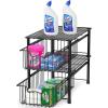 Simple Houseware Stackable Basket Drawer, White(Black)