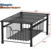 Simple Houseware Stackable Basket Drawer, White(Black)