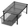 Simple Houseware Stackable Basket Drawer, White(Black)