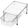 Simple Houseware Stackable Basket Drawer, White(Chrome)