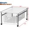 Simple Houseware Stackable Basket Drawer, White(Chrome)