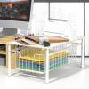 Simple Houseware Stackable Basket Drawer, White(White)