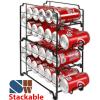 Simple Houseware Stackable Beverage Soda Can Dispenser Organizer Rack, White – 2 Pack(Bronze)