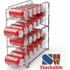 Simple Houseware Stackable Beverage Soda Can Dispenser Organizer Rack, White – 2 Pack(Chrome)