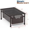 Simple Houseware Stackable Cabinet Basket Drawer Organizer, Silver(Bronze)