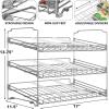 Simple Houseware Stackable Can Organizer Rack for Pantry/Cabinet – 11.5″ D x 17″ W x 13.75″ H, Holds 36 Cans, 3-Tier Can Food Storage Dispenser, Chrome(Silver)