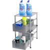 Simple Houseware Stackable Under Sink Cabinet Sliding Basket Organizer Drawer, White(Silver)