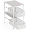 Simple Houseware Stackable Under Sink Cabinet Sliding Basket Organizer Drawer, White(White)