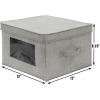 Simple Houseware Storage Bin with Clear Window, Handles and Lid, 3 Pack, Grey(Grey)