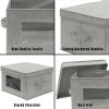 Simple Houseware Storage Bin with Clear Window, Handles and Lid, 3 Pack, Grey(Grey)