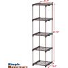 Simple Houseware Storage Shelves Multipurpose 5-Tier Freestanding Closet Organizer Kitchen Tower Rack, Bronze(5-Tier)