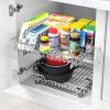Simple Houseware Under Cabinet Pull Out Sliding Shelf Drawer Organizer, 21″ D x 17″ W(18″ D x 17″ W)