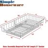 Simple Houseware Under Cabinet Pull Out Sliding Shelf Drawer Organizer, 21″ D x 17″ W(21″ D x 11″ W)